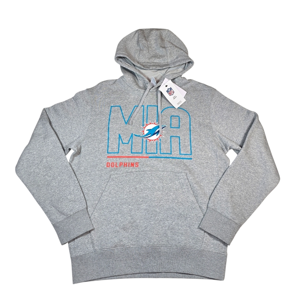 NWT Nike Miami Dolphins MIA NFL Team Apparel City Code Club Gray Hoodie, Men's S